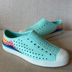 Native Size J4 Jefferson Block Blue Hydrangea Slip On Shoes